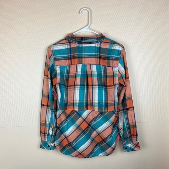 Anthropologie Holding Horses Plaid Seamed Flannel - Picture 3 of 5